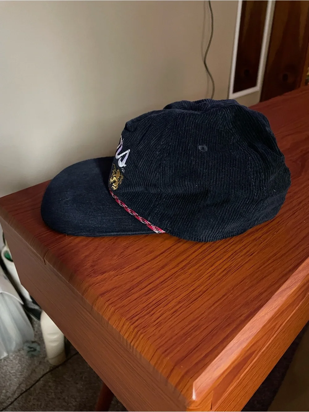 Coors Banquet Black Corduroy Cap with Embroidered Crest